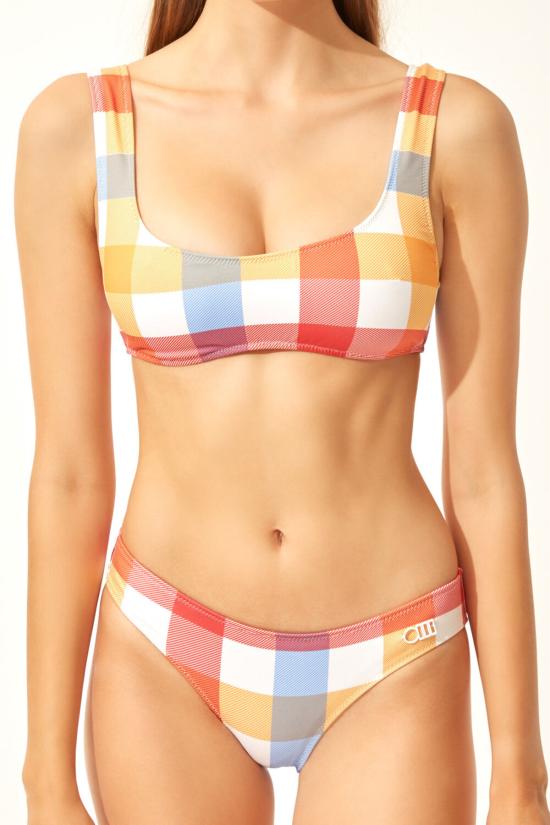  솔리드 앤 스트라이프 비키니 수영복 엘르 비키니 비치 플래드 - SOLID AND STRIPED