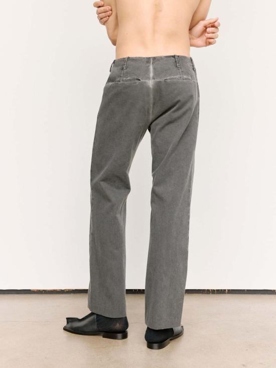  가브리엘라 콜 가먼츠 스트레이트 팬츠 Gabriela Coll Garments No.305 캔버스 벨트 루프 바지 워시드 블랙 - GABRIELA COLL GARMENTS