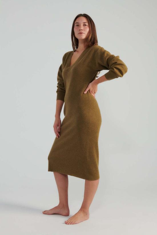  레이첼 코미 미디 원피스 슬리트 드레스 머스타드 - RACHEL COMEY