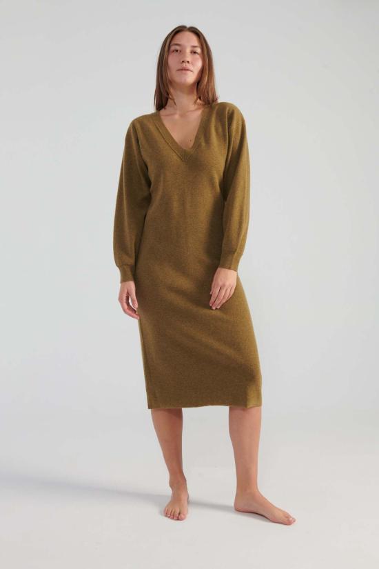  레이첼 코미 미디 원피스 슬리트 드레스 머스타드 - RACHEL COMEY