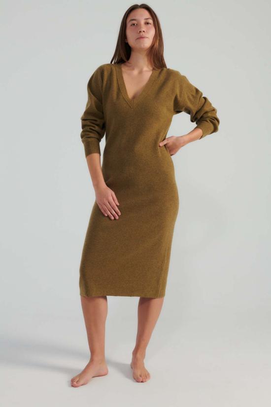  레이첼 코미 미디 원피스 슬리트 드레스 머스타드 - RACHEL COMEY