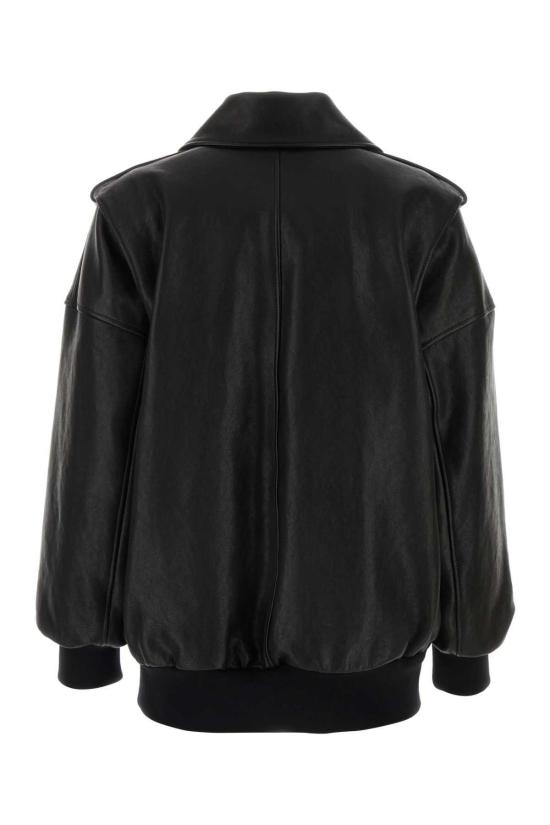  알렉산더 맥퀸 자켓 오버사이즈 가죽 재킷 블랙 - ALEXANDER MCQUEEN