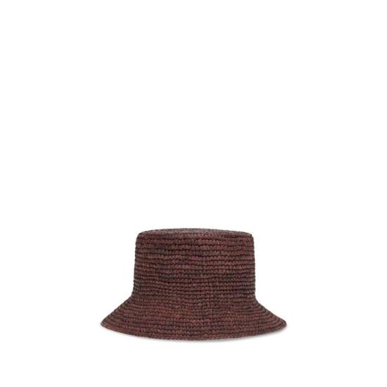 26SS 비비안웨스트우드 버킷햇 비비안 웨스트우드 오브 라피아 버킷햇 브라운 - VIVIENNE WESTWOOD