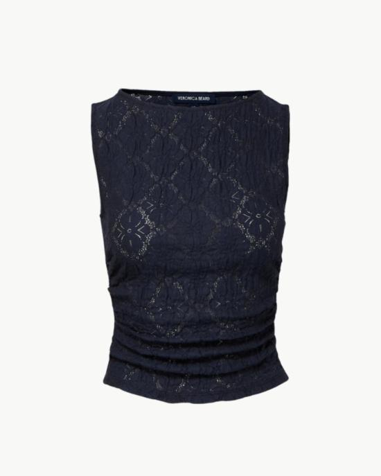  베로니카비어드 민소매 티셔츠 베로니카 비어드 셀라 레이스 탱크탑 네이비