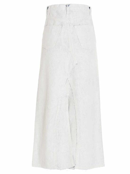  마르지엘라 데님 스커트 메종  코튼 미니 스커트 화이트 - MAISON MARGIELA