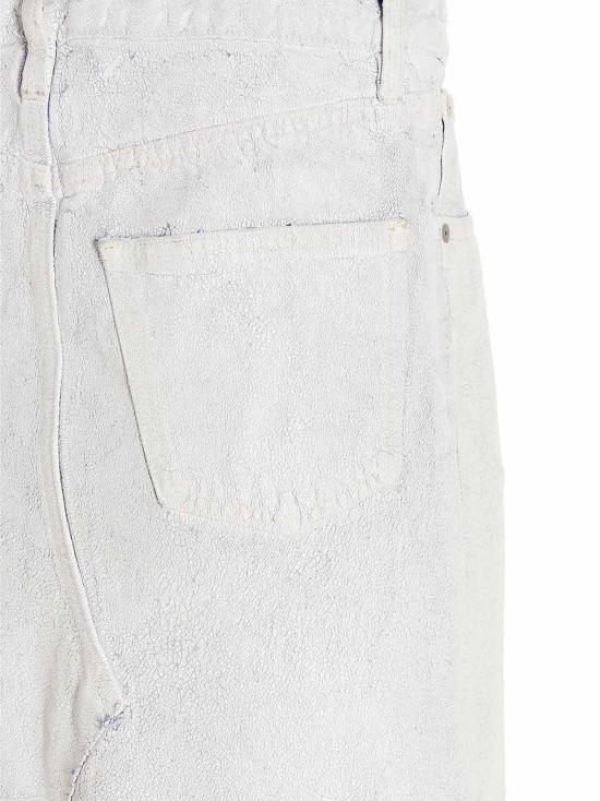  마르지엘라 데님 스커트 메종  코튼 미니 스커트 화이트 - MAISON MARGIELA