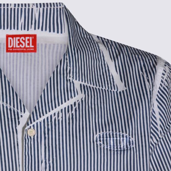 26SS 디젤 셔츠 A20209 0QMBZ8EK WHITE BLUE - DIESEL