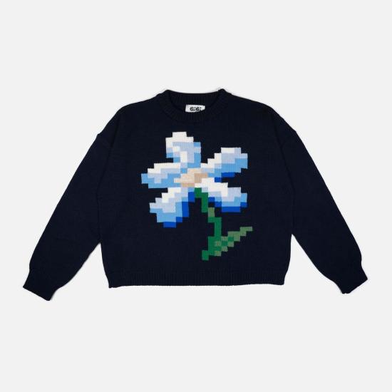  지지 니트웨어 스웨터 픽셀 플라워 - GIGI KNITWEAR