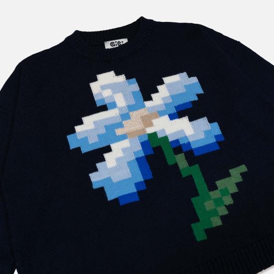  지지 니트웨어 스웨터 픽셀 플라워 - GIGI KNITWEAR