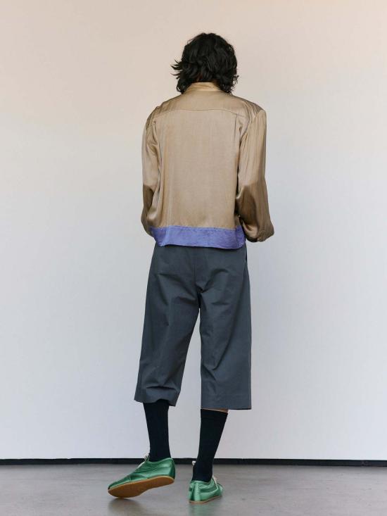  드리스 반 노튼 셔츠 드리스 반 노텐 스트라이프 새틴 카엘 - DRIES VAN NOTEN