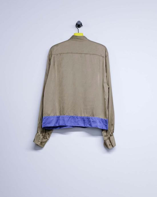  드리스 반 노튼 셔츠 드리스 반 노텐 스트라이프 새틴 카엘 - DRIES VAN NOTEN