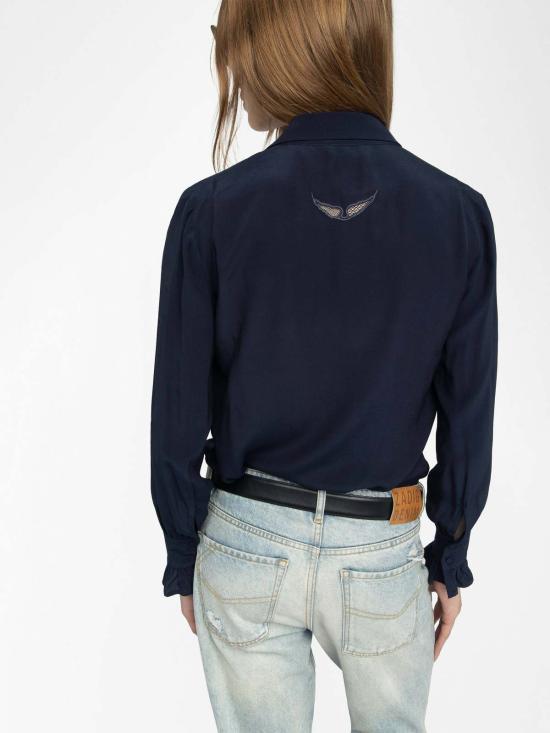  자딕앤볼테르 블라우스 Zadig & Voltaire Thely 셔츠 Encre - ZADIG & VOLTAIRE