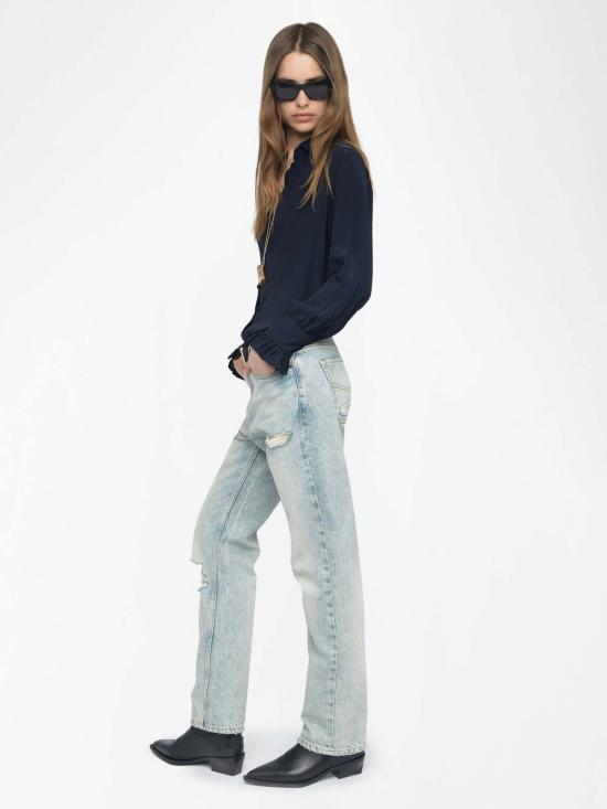  자딕앤볼테르 블라우스 Zadig & Voltaire Thely 셔츠 Encre - ZADIG & VOLTAIRE