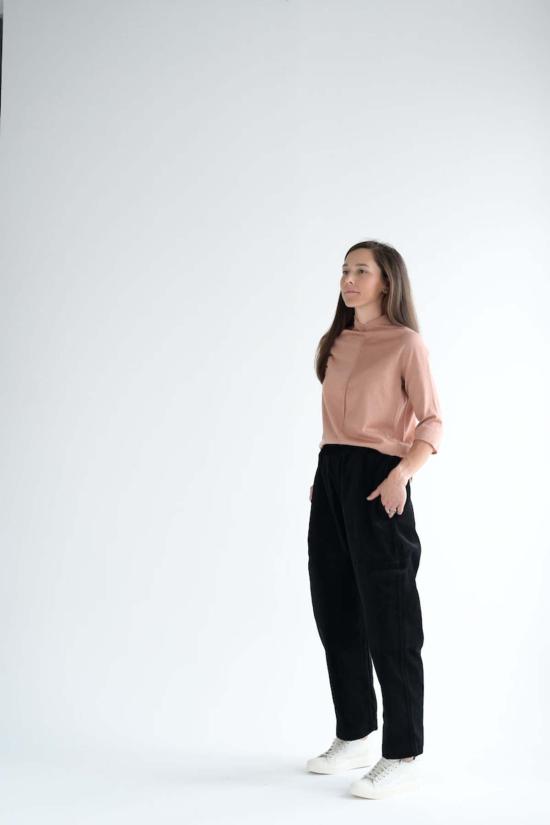  소피 드후레 스트레이트 팬츠 소피 드후어 팝 팬츠 블랙 벨벳 - SOFIE D'HOORE