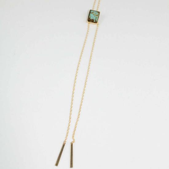  사라 사파비 주얼리 목걸이/팬던트 Sarah Safavi 주얼리 직사각형 청록색 볼로 타이 목걸이 - SARAH SAFAVI JEWELRY