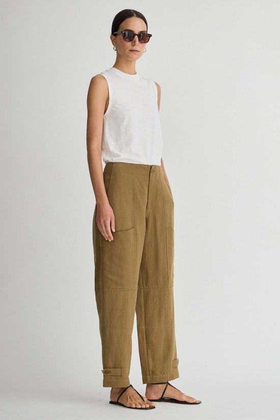  어피스 어파트 스트레이트 팬츠 Apiece Apart Juna Cargo Pant Tobacco - APIECE APART