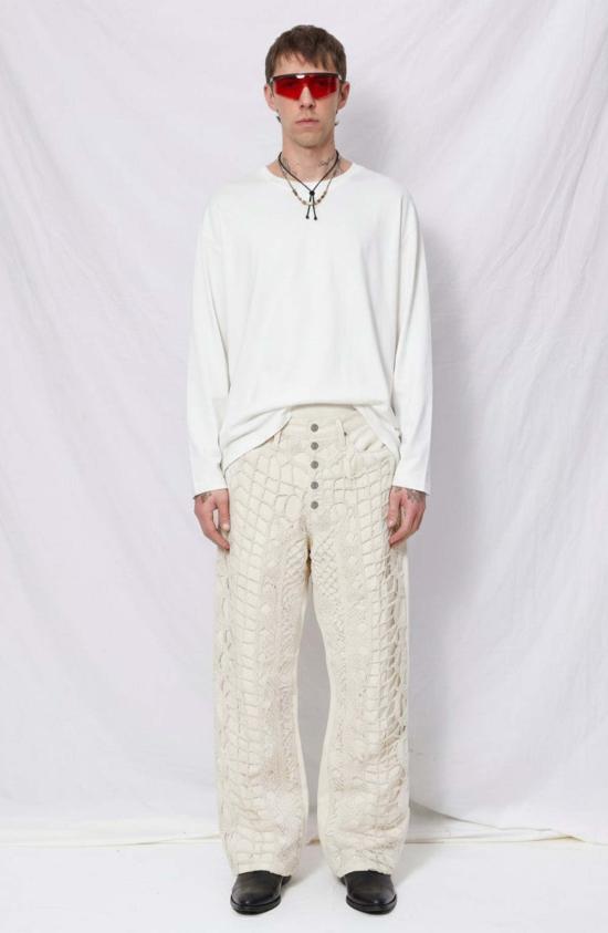  데님 팬츠 실피움 에크루 레이스 데님 진 - OTHER BRANDS