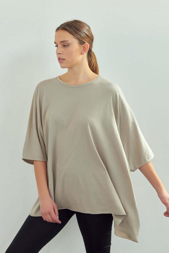 아멘테 반팔 티셔츠 A Mente Garment Dye 루즈핏 코튼 저지 티셔츠 토프 그레이