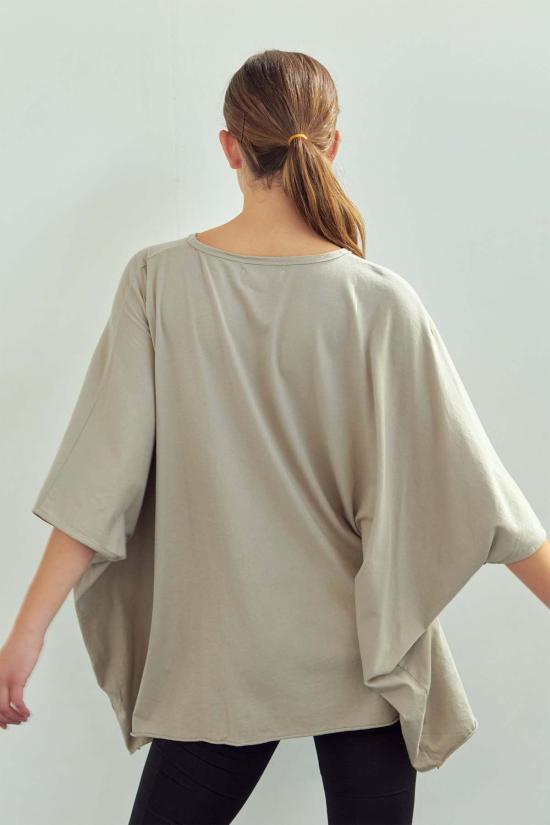  아멘테 반팔 티셔츠 A Mente Garment Dye 루즈핏 코튼 저지 티셔츠 토프 그레이 - AMENTE