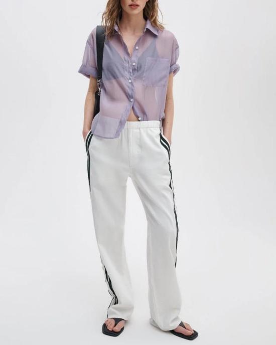  랙앤본 데님 팬츠 Rag & Bone Featherweight Pull On Track Pant Whitesport - RAG & BONE