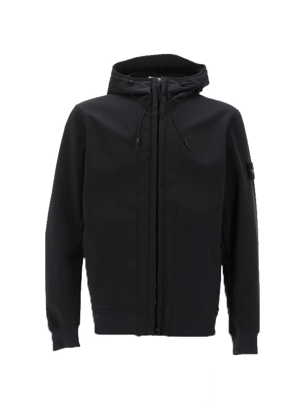 26FW 스톤 아일랜드 소프트 쉘-R_E.다이 테크놀로지 후드 자켓 윈드- 앤 워터-레지스턴트 멤브레인 L2S15Q100004 S0B22V0029 BLACK