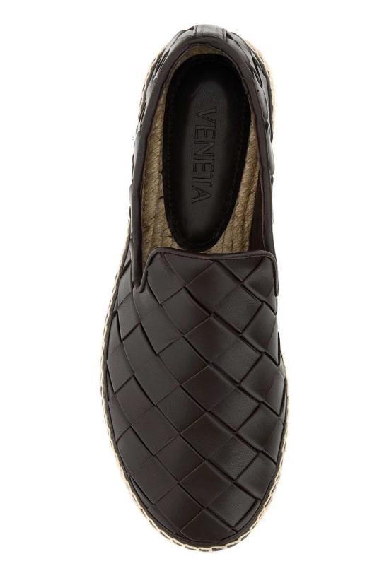  보테가베네타 스니커즈 보테가 베네타 다크 브라운 가죽 잭 에스파드리야 - BOTTEGA VENETA