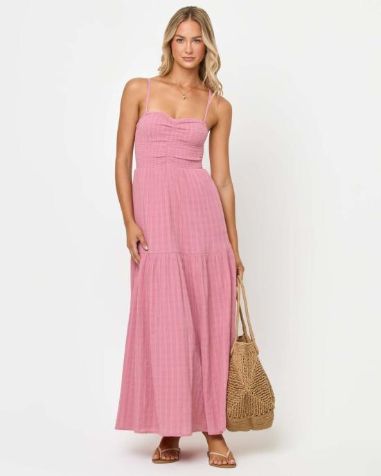  엘스페이스 롱 원피스 MALDR24 PINK