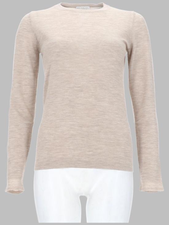 26FW 브루넬로 쿠치넬리 골지 크루넥 니트 M13800000 C2358 BEIGE