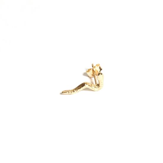  오데뜨 뉴욕 싱글 이어링 오데트 뉴욕 뱀 모양 스터드 귀걸이 14k 골드 - ODETTE NEW YORK