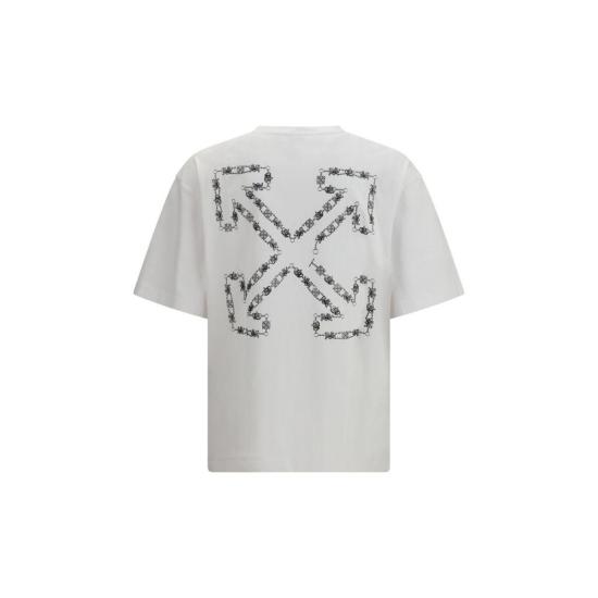 26SS 오프화이트 반팔 티셔츠 오프 화이트 체인 아랄딕 애로우 티셔츠 화이트 - OFF WHITE