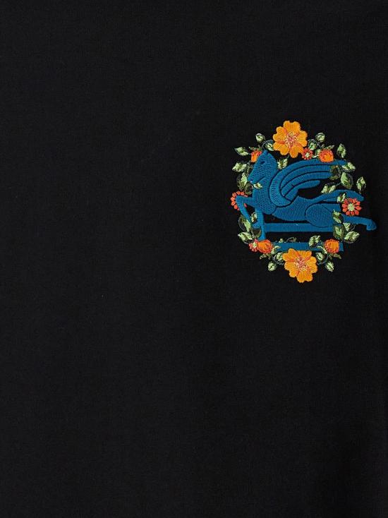  에트로 반팔 티셔츠 코튼 티셔츠 블랙 - ETRO