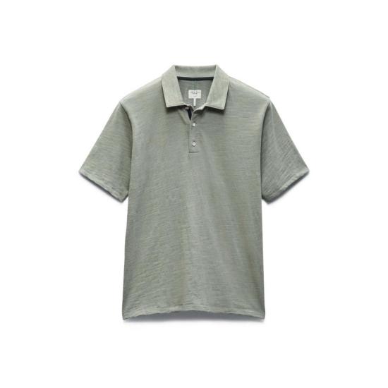  랙앤본 폴로 티셔츠 Rag & Bone 남성용 클래식 플레임 폴로 셔츠 다크 민트