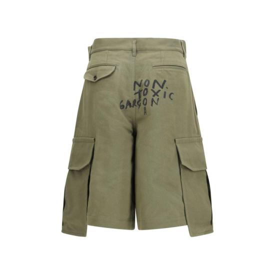 26SS 꼼데가르송 숏팬츠 Comme Des Garçons 바이컬러 코튼 버뮤다 쇼츠 - COMME DES GARCONS