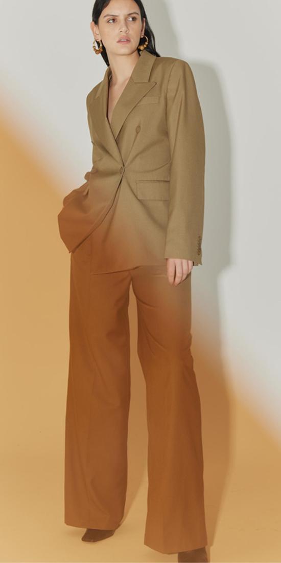  서드 폼 수트 자켓 써드폼 레졸루트 더블 브레스티드 블레이저 올리브 브랜치 - THIRD FORM
