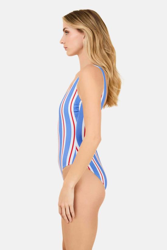  솔리드 앤 스트라이프 원피스 수영복 SU25 S008SOL AMS RED - SOLID AND STRIPED