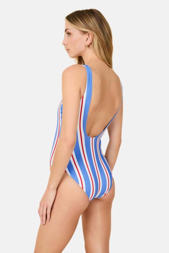  솔리드 앤 스트라이프 원피스 수영복 SU25 S008SOL AMS RED - SOLID AND STRIPED