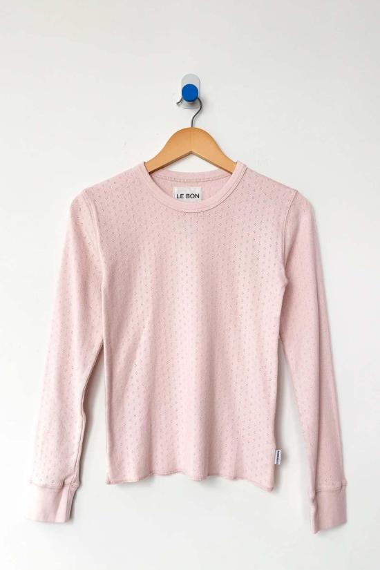  르 본 숍 긴팔 티셔츠 Le Bon Shoppe Pointelle 펀더멘탈 티셔츠 - LE BON SHOPPE