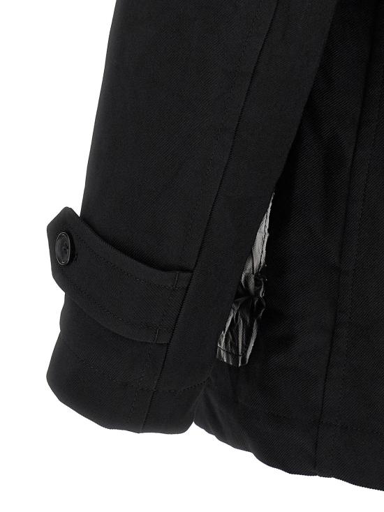  꼼데가르송 코트 Comme Des Garçons 더블 브레스티드 캔버스 카방  블랙 - COMME DES GARCONS