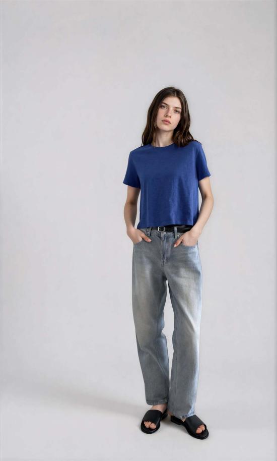  잇이즈웰 LA 반팔 티셔츠 잇 이즈 웰 L.A. 크롭 티 - IT IS WELL L.A.