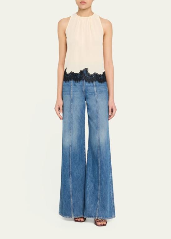  울라 존슨 민소매 티셔츠 Ulla Johnson 시에라 홀터 넥 탑 - ULLA JOHNSON
