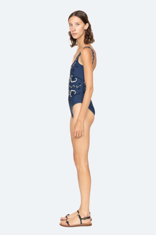  씨뉴욕 원피스 수영복 Sea Ny Blaise 프린트 수영복 네이비 - SEA NY