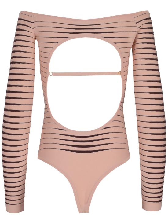 26SS 엘리자베타프랜치 바디수트 티셔츠 BK79S61E2 FA6 NUDE CACAO - ELISABETTA FRANCHI