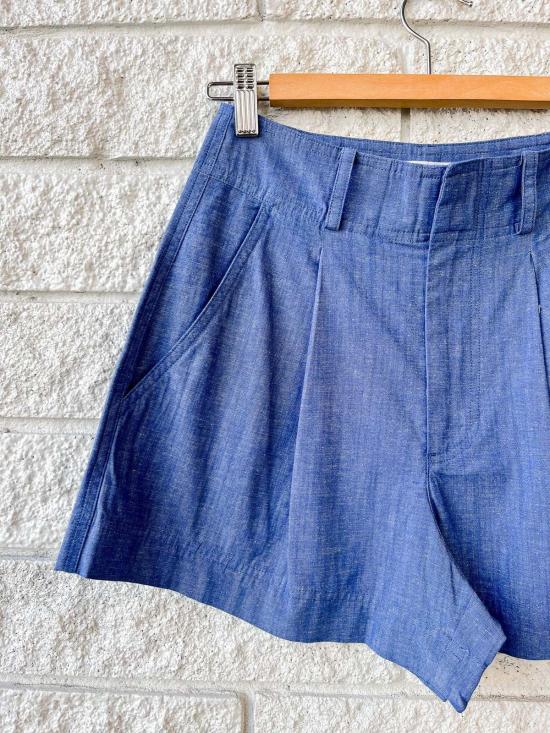  어피스 어파트 숏팬츠 Apiece Apart Short Bari Short Chambray - APIECE APART