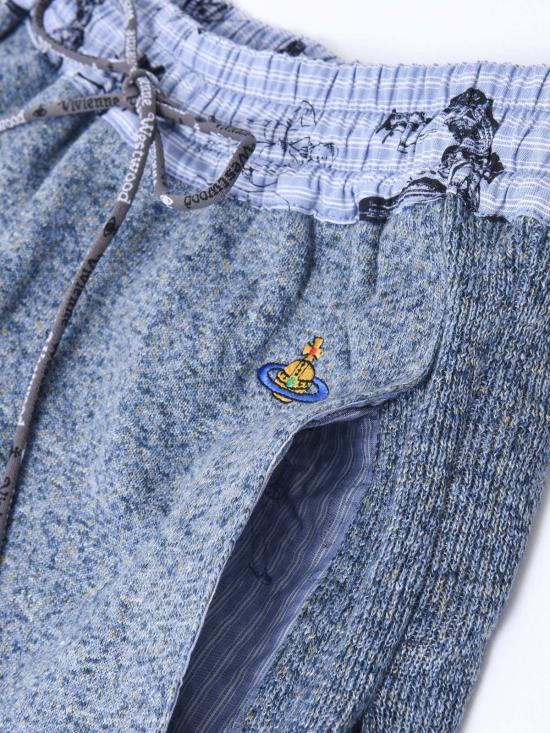  비비안웨스트우드 숏 스커트 18020015 Y001F BLUE TWEED SS24 K401 - VIVIENNE WESTWOOD