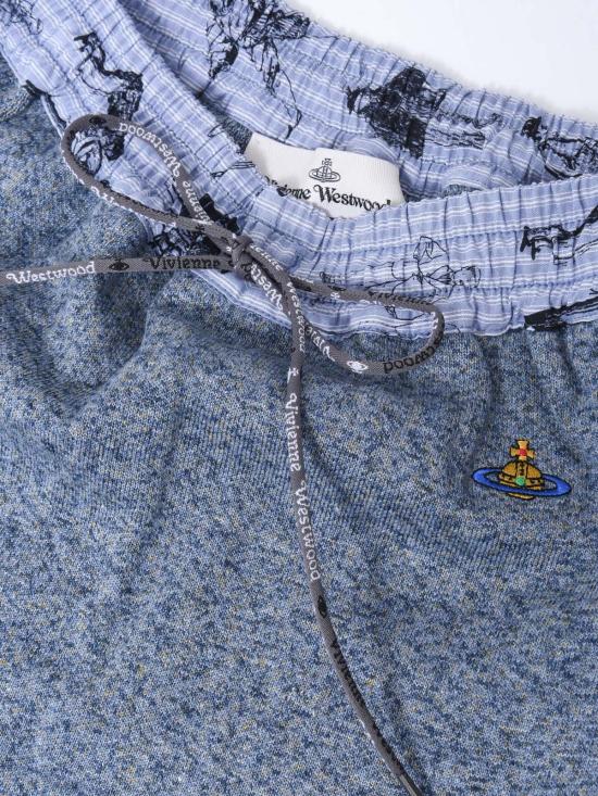  비비안웨스트우드 숏 스커트 18020015 Y001F BLUE TWEED SS24 K401 - VIVIENNE WESTWOOD