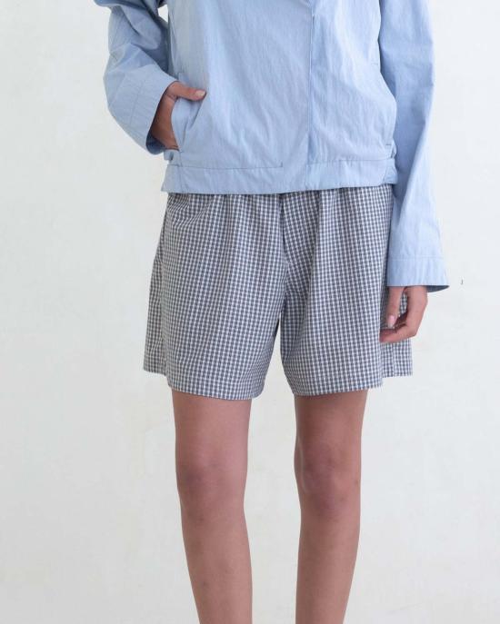  벨 안나 숏팬츠 코튼 복서 쇼츠 블랙 체크