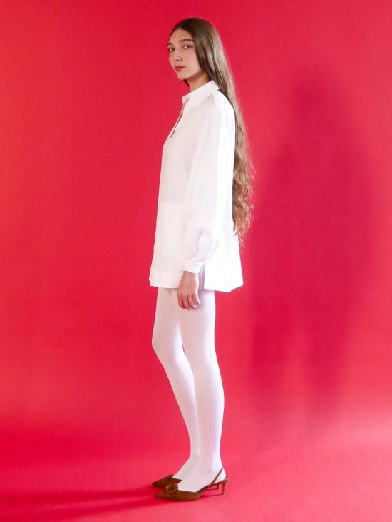  안나 발렌티나 블라우스 에스메 튜닉 탑 화이트 도트 무늬 - ANNA VALENTINA