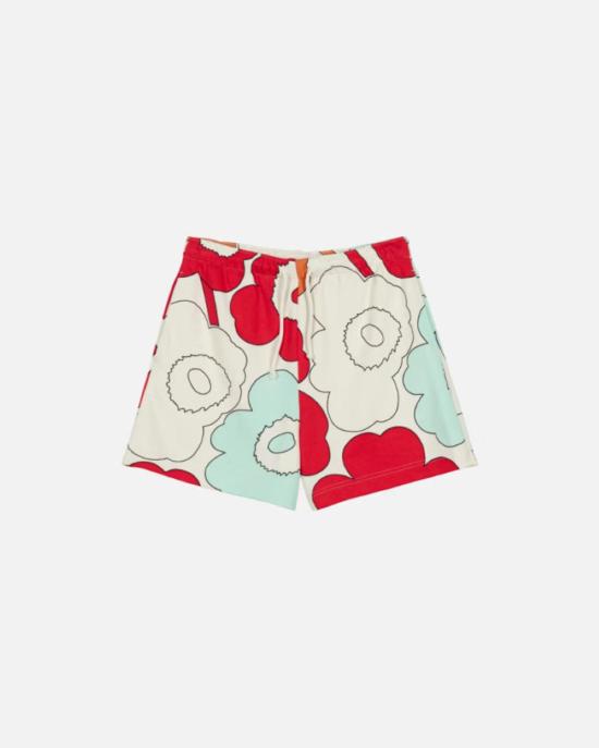  마리메꼬 숏팬츠 Marimekko Miksaus Vihkiruusu 키오스키 반바지 오프 화이트 - MARIMEKKO