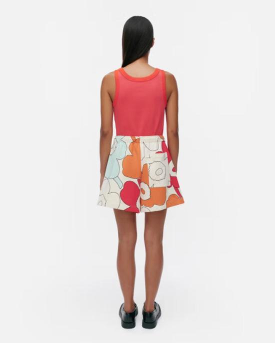  마리메꼬 숏팬츠 Marimekko Miksaus Vihkiruusu 키오스키 반바지 오프 화이트 - MARIMEKKO