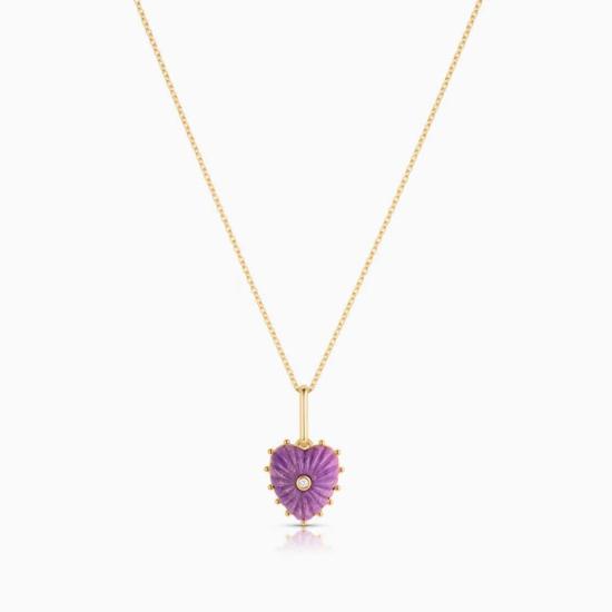  탯치 목걸이/팬던트 Thatch Isabel Purple Mica Charm - THATCH